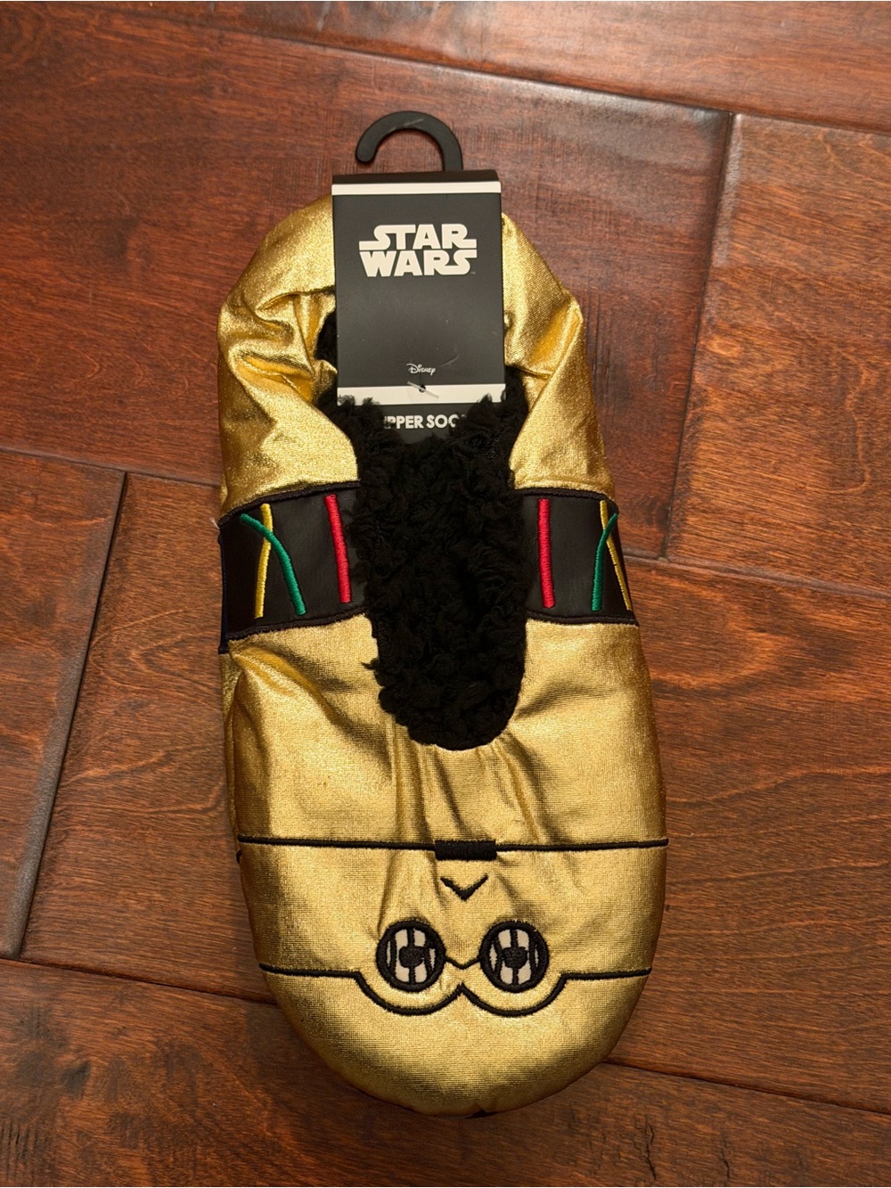 Disney Star Wars C-3PO Gold Slipper Socks NWT
